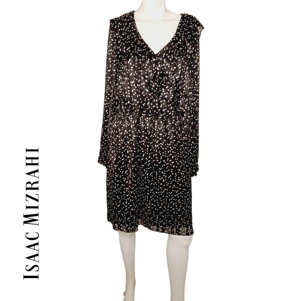 Isacc Mizrahi Polka Dot Ruffled Dress